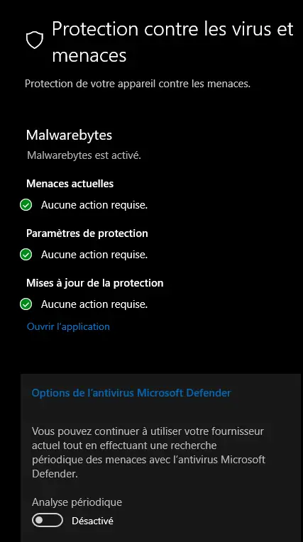 Désactiver Windows Defender